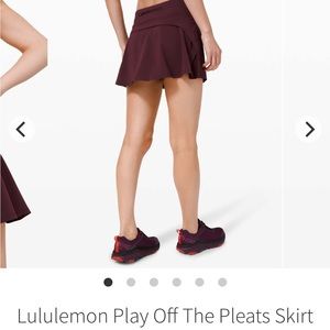 Lululemon Play off the Pleats Skirt Cassis size 2